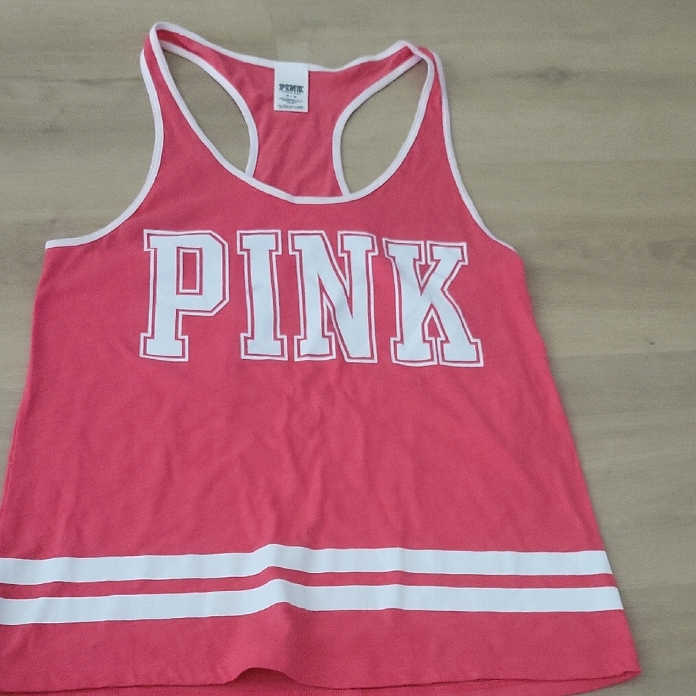 PINK Victoria's Secret Pink Logo Tank Size Medium